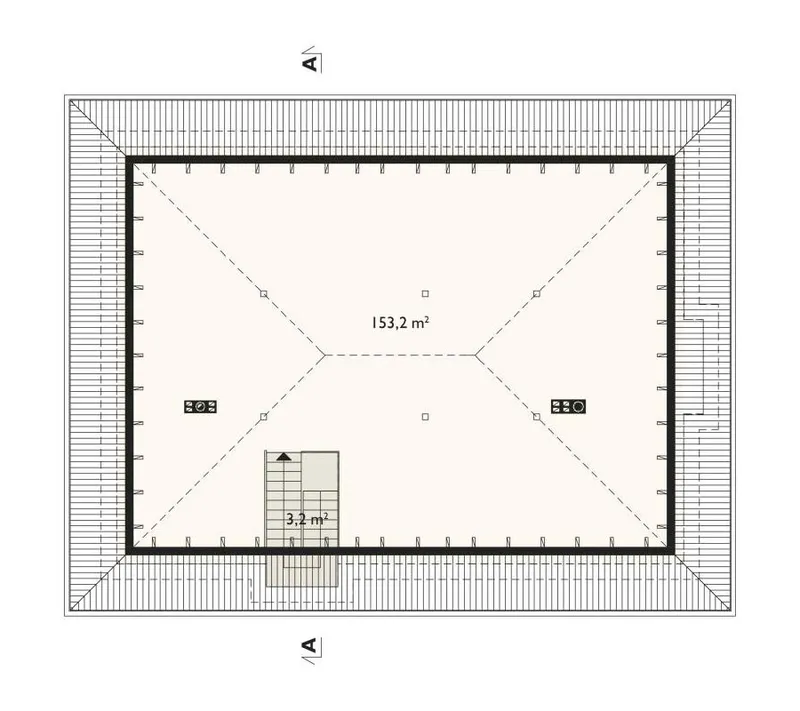 Second Floor 1 – 1-Story House Plan with Basement and Bonus Level