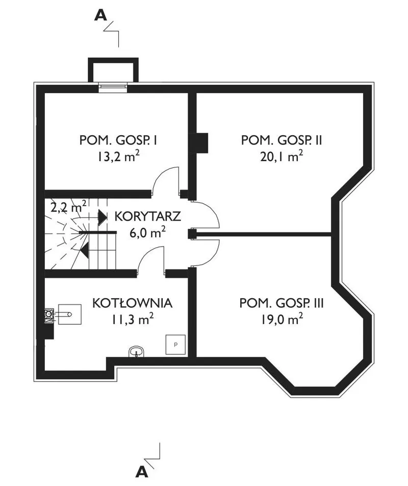 Basement 1 – House Plan with Basement and Main Level Office