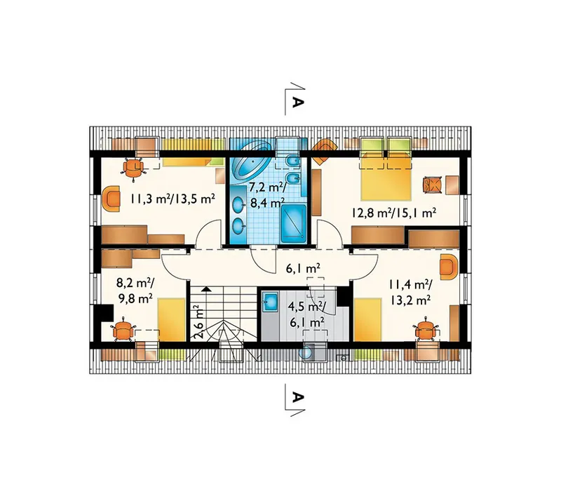 Second Floor 1 – Barndominium Plan with Open Concept Kitchen
