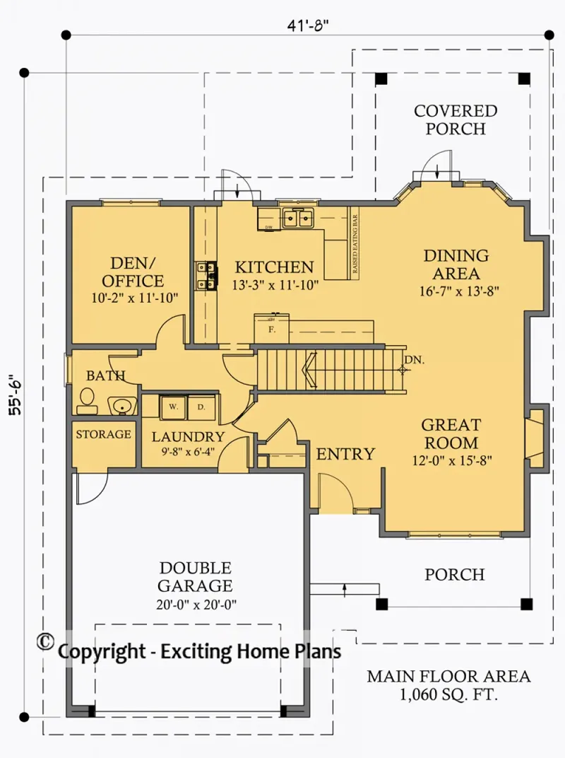 Main Floor 5 – 2-Story House Plan 1984 ft², 4 Beds — 25375R
