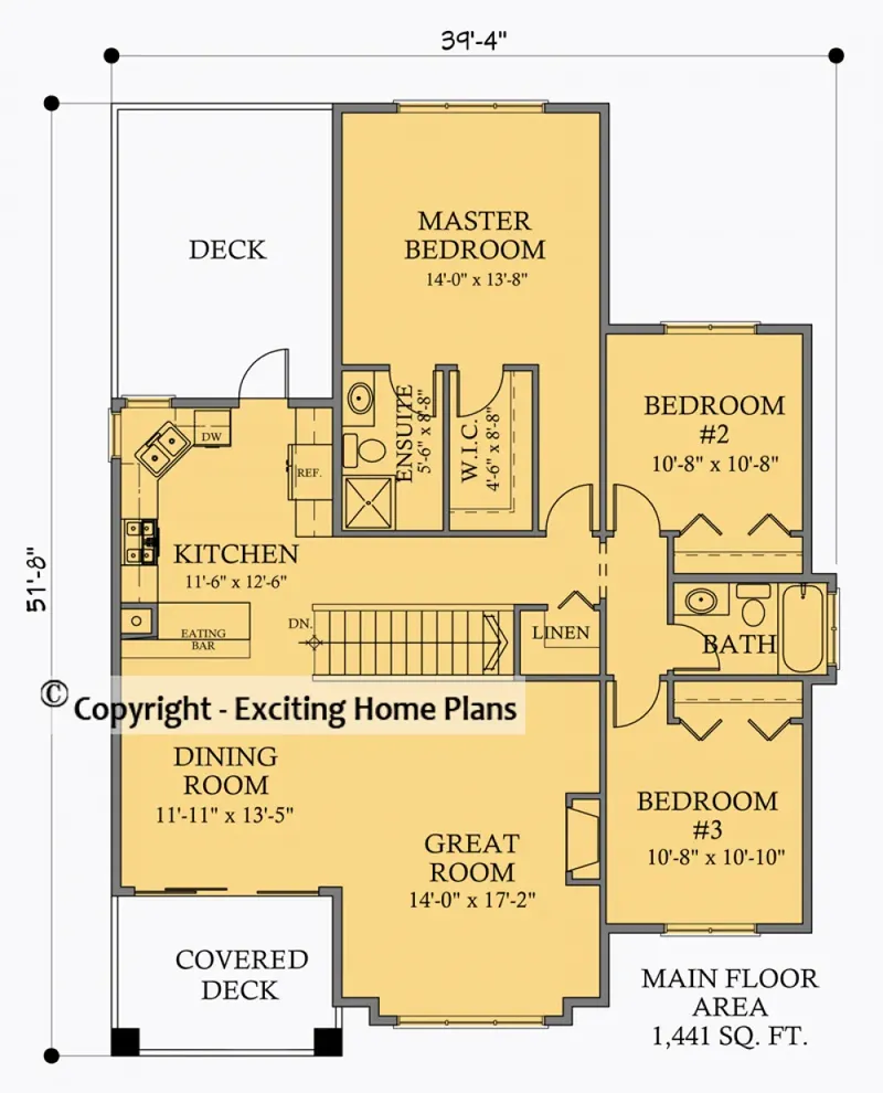 Second Floor 8 – 2-Story House Plan 2491 ft², 4 Beds — 83572R