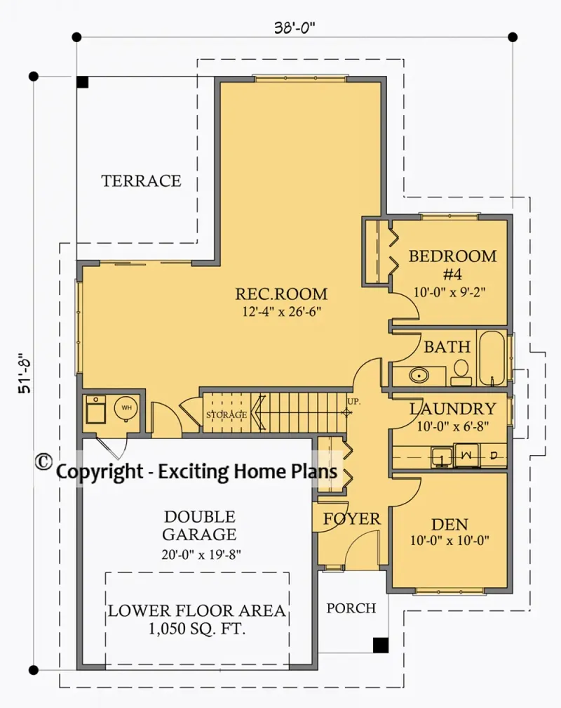 Main Floor 7 – 2-Story House Plan 2491 ft², 4 Beds — 83572R