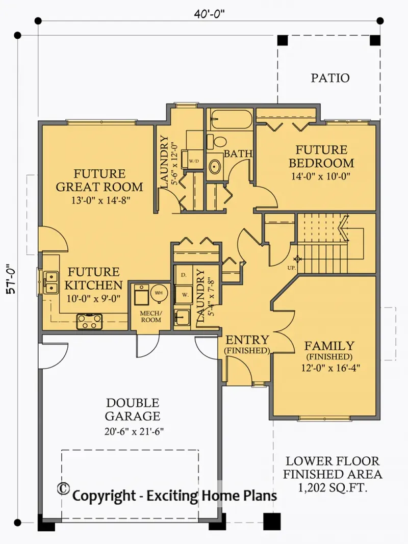 Main Floor 7 – 2-Story House Plan 2648 ft², 4 Beds — 43340R