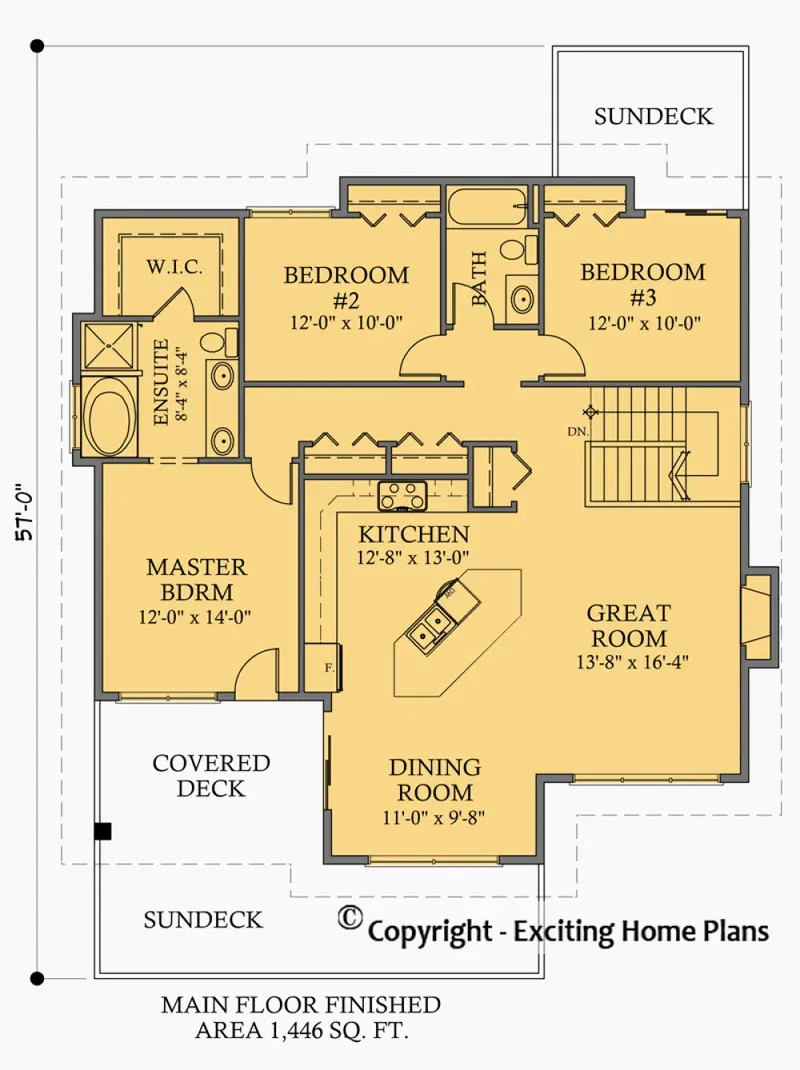 Second Floor 8 – 2-Story House Plan 2648 ft², 4 Beds — 43340R