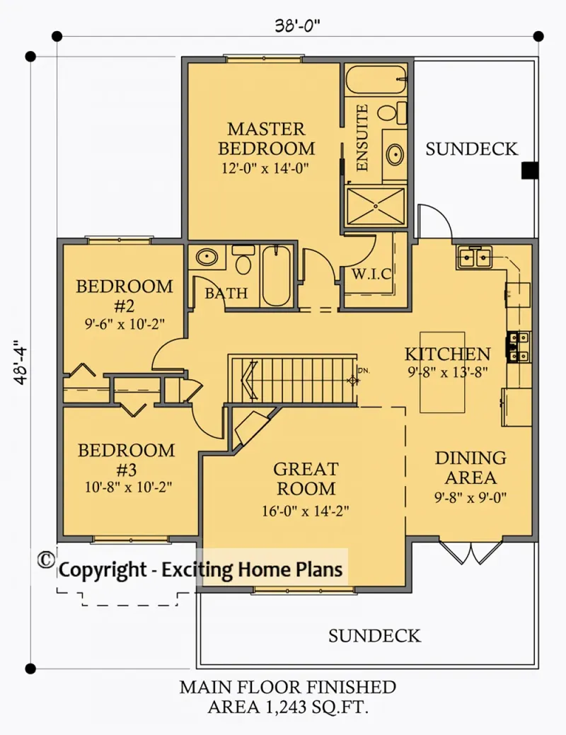 Second Floor 7 – 2-Story House Plan 2209 ft², 4 Beds — 89485R