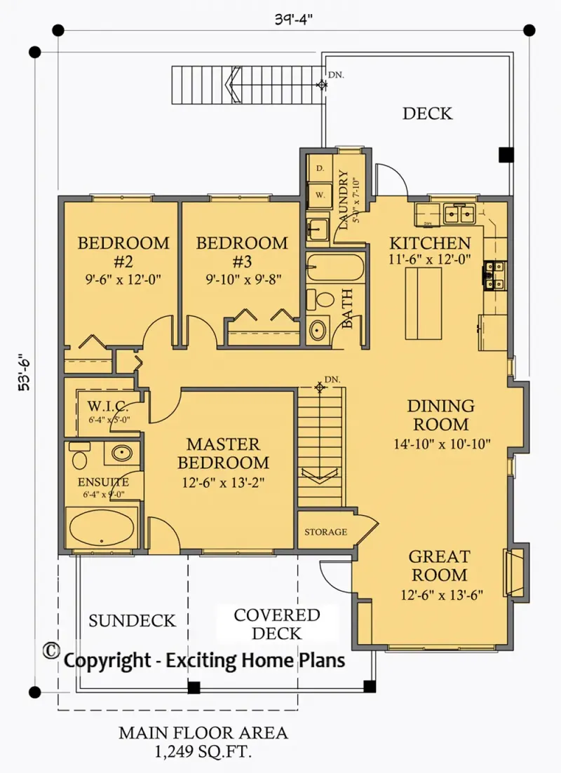 Second Floor 6 – 2-Story House Plan 2369 ft², 5 Beds — 15556R