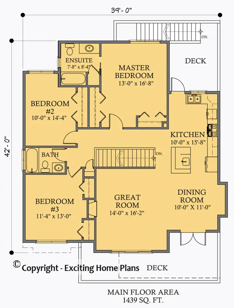 Second Floor 6 – 2-Story House Plan 2585 ft², 4 Beds — 38497R
