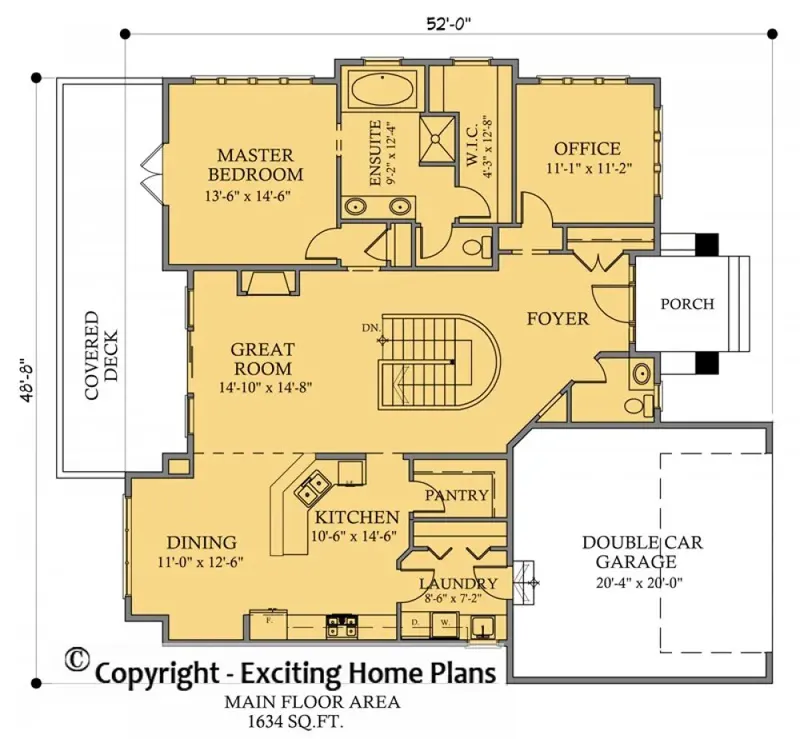 Main Floor 5 – 1-Story House Plan 1634 ft², 3 Beds — 97172R