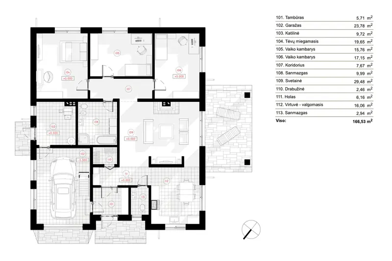 Main Floor 9 – 1-Story House Plan 1537 ft², 3 Beds — 28782R