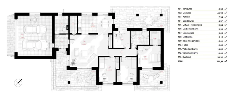 Main Floor 6 – 1-Story House Plan 1652 ft², 3 Beds — 33730R