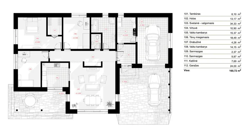 Main Floor 6 – 1-Story House Plan 1472 ft², 3 Beds — 50172R