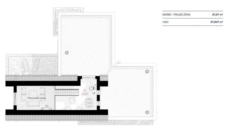 Second Floor 12 – 1.5-Story House Plan 1570 ft², 3 Beds — 33195R