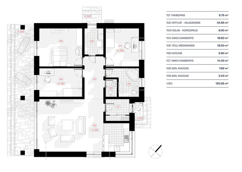 Main Floor 10 – 1-Story House Plan 1299 ft², 3 Beds — 50696R