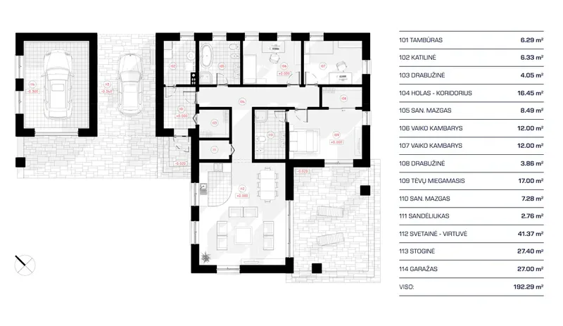 Main Floor 11 – 1-Story House Plan 1484 ft², 3 Beds — 17461R