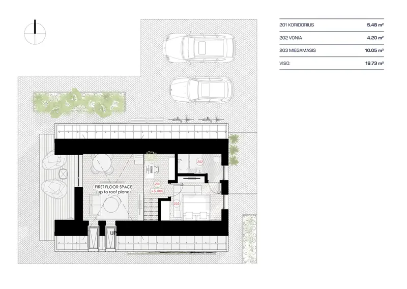 Second Floor 15 – 1.5-Story House Plan 816 ft², 2 Beds — 76484RB