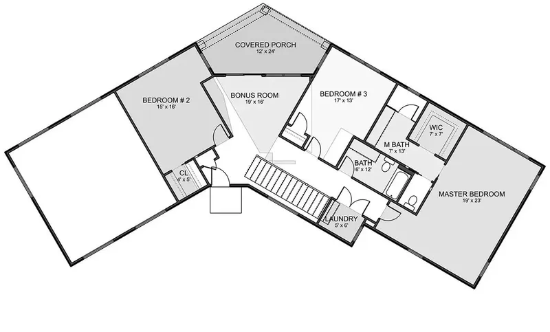 Second Floor 9 – 2-Story House Plan 2917 ft², 3 Beds — 64620R