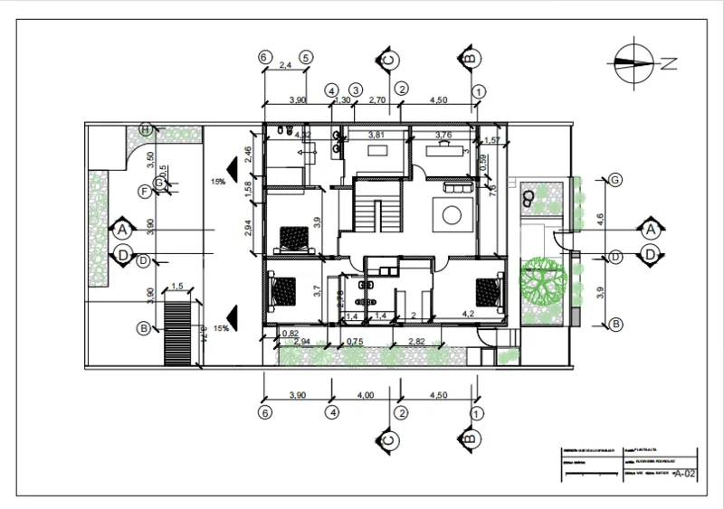 Second Floor 19 – 2-Story House Plan 2578 ft², 3 Beds — 52273C