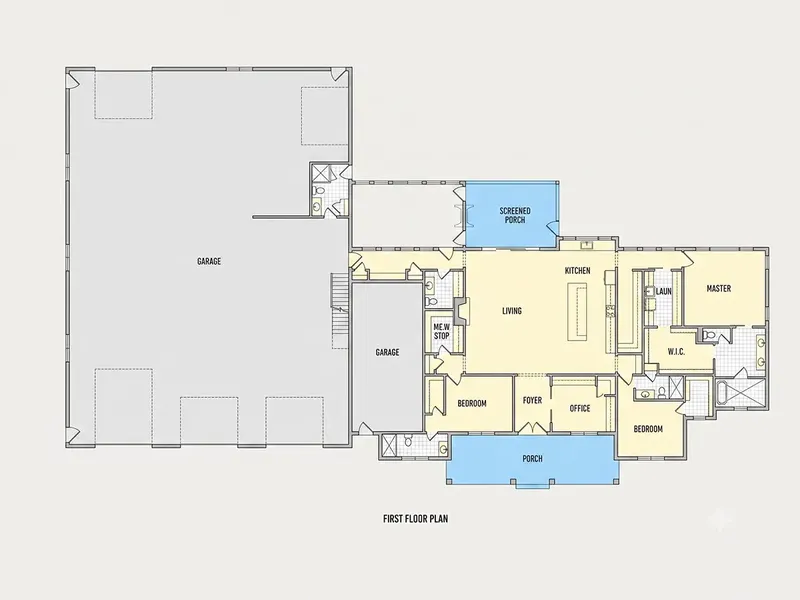 Main Floor 8 – 1-Story House Plan 4038 ft², 3 Beds — 66314R