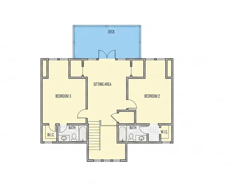 Second Floor 11 – 1.5-Story House Plan 2384 ft², 3 Beds — 95791R