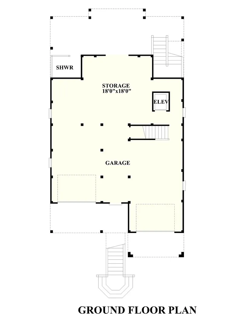 Basement 6 – 3-Story House Plan 2361 ft², 4 Beds — 22177R
