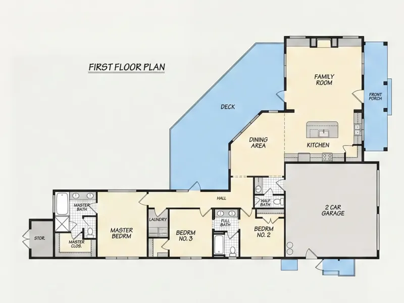 Main Floor 9 – 1-Story House Plan 1879 ft², 3 Beds — 70574R