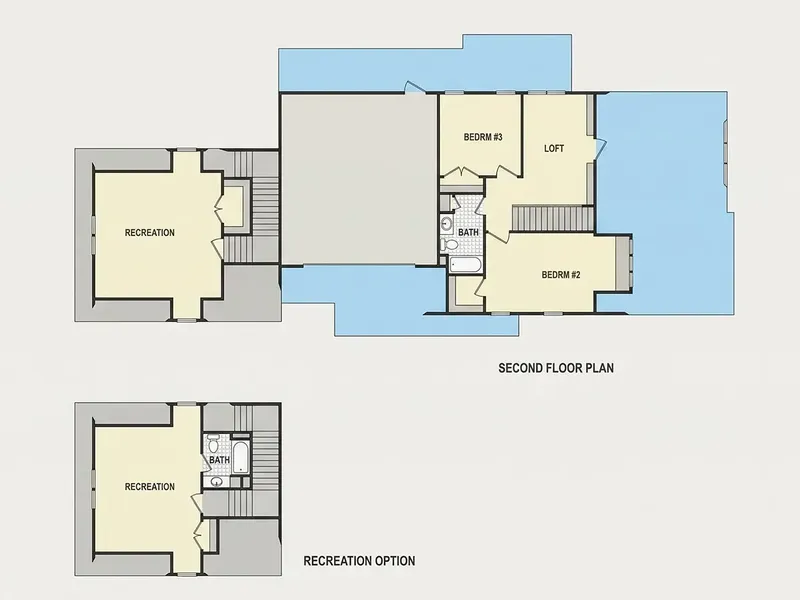 Second Floor 26 – 1.5-Story House Plan 1916 ft², 4 Beds — 41659R