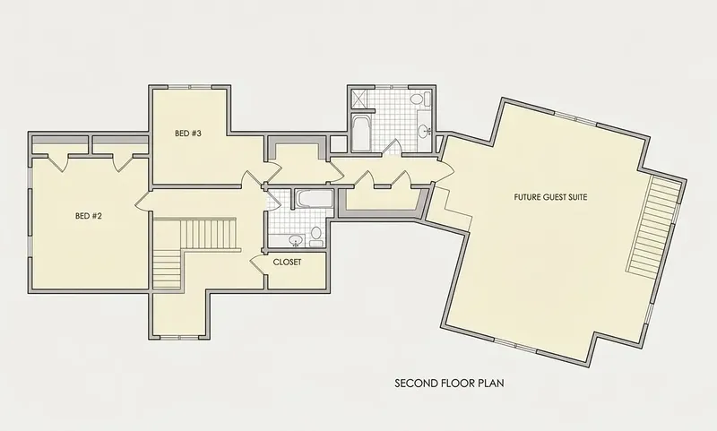 Second Floor 27 – 1.5-Story House Plan 3375 ft², 3 Beds — 97889R