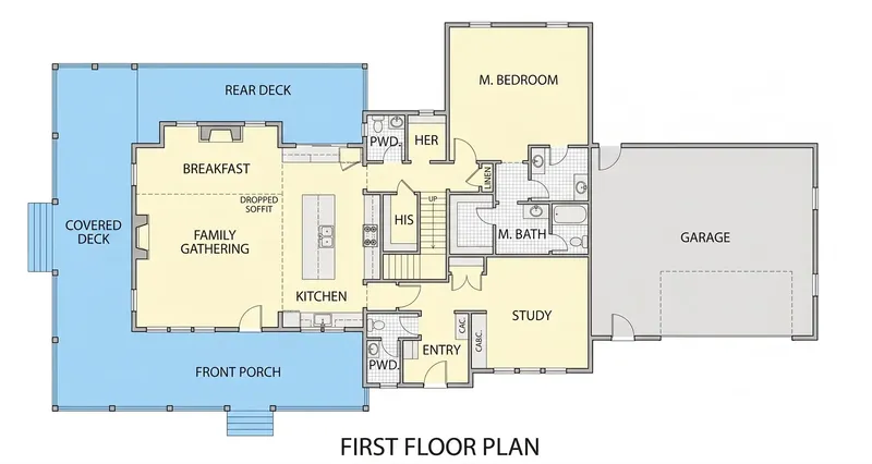 Main Floor 21 – 2-Story House Plan 2987 ft², 3 Beds — 99478R