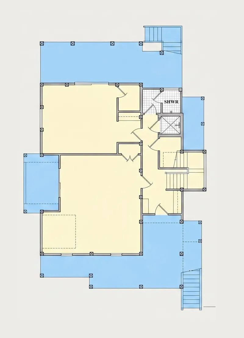Basement 9 – 3-Story House Plan 3420 ft², 4 Beds — 12496R