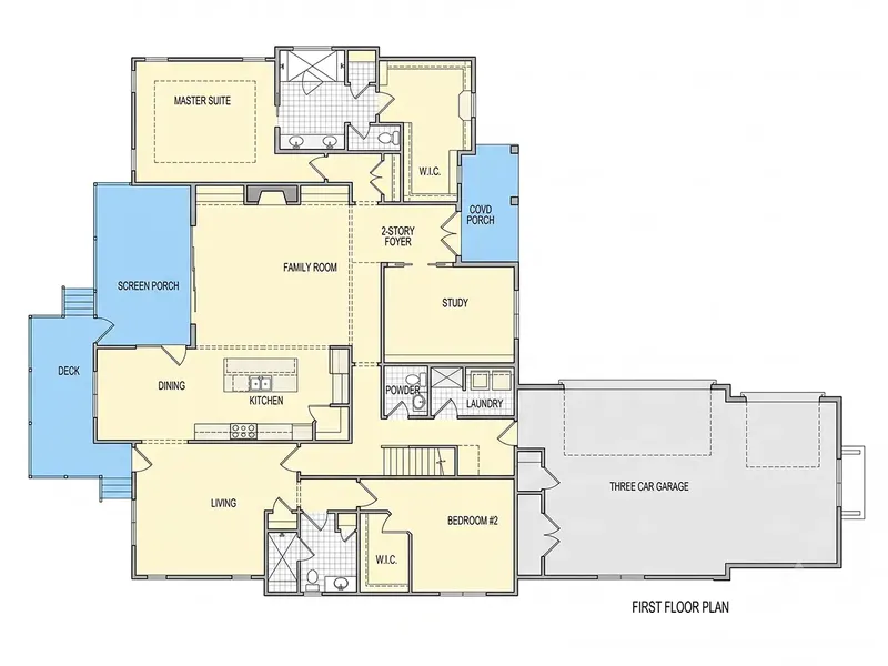 Main Floor 27 – 1.5-Story House Plan 4343 ft², 3 Beds — 40137R
