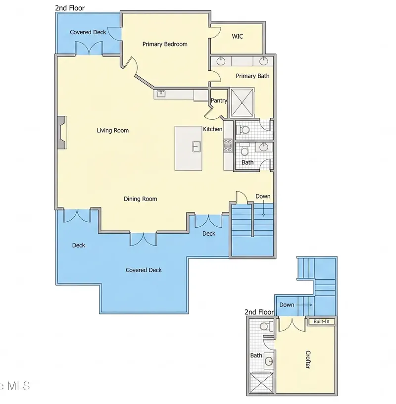 Second Floor 1 – 2-Story House Plan 2854 ft², 5 Beds — 11745R