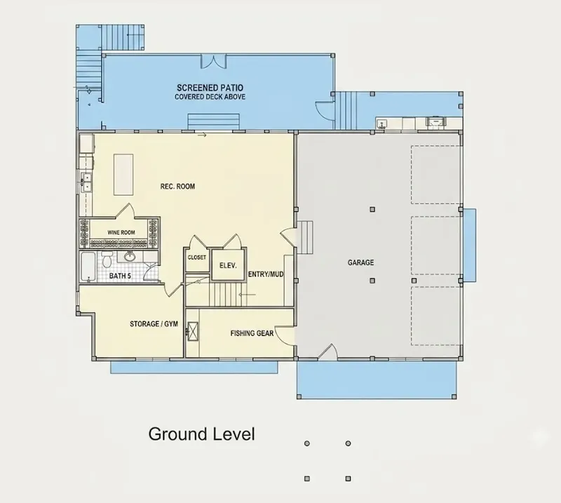 Basement 9 – 3-Story House Plan 4070 ft², 5 Beds — 11942R