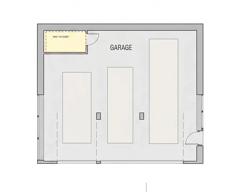 Main Floor 10 – 2-Story House Plan 1216 ft², 2 Beds — 65832R