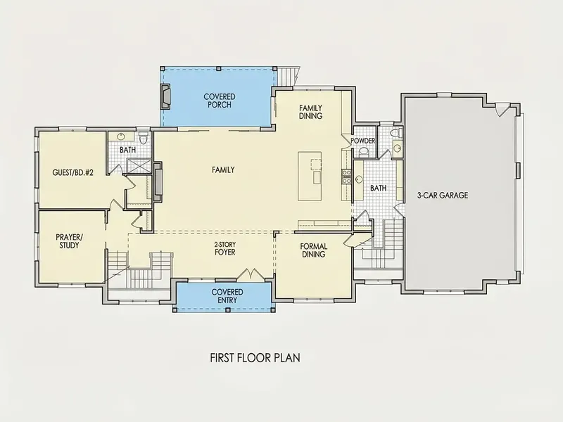 Main Floor 9 – 2-Story House Plan 6800 ft², 5 Beds — 85765R