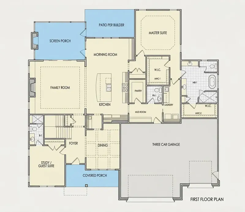 Main Floor 9 – 2-Story House Plan 4132 ft², 4 Beds — 50641R