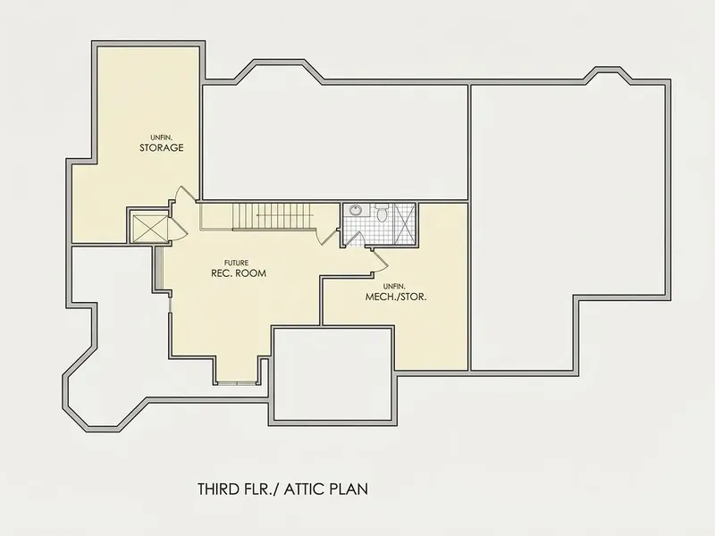 Third Floor 23 – 3-Story House Plan 5355 ft², 5 Beds — 85576R