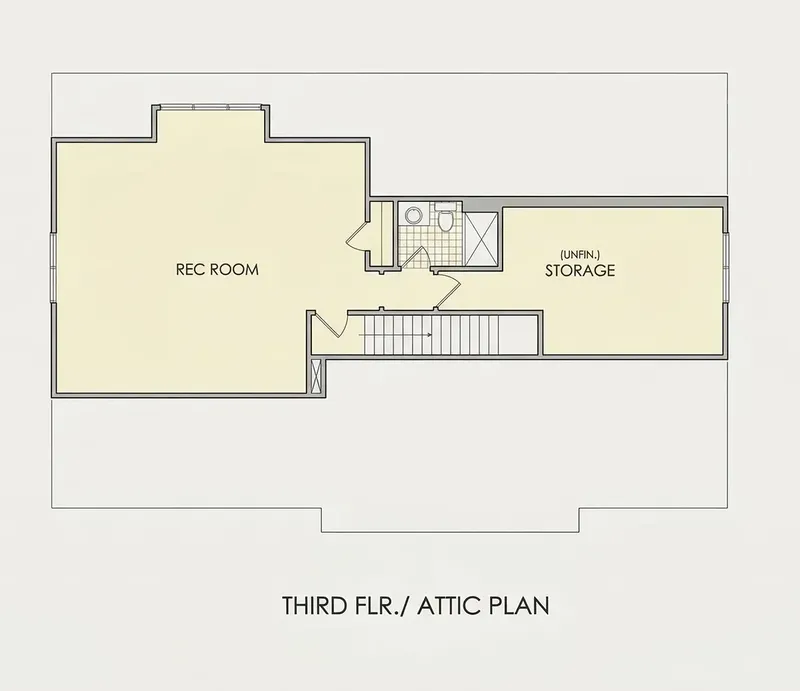 Third Floor 10 – 3-Story House Plan 4001 ft², 5 Beds — 29445R