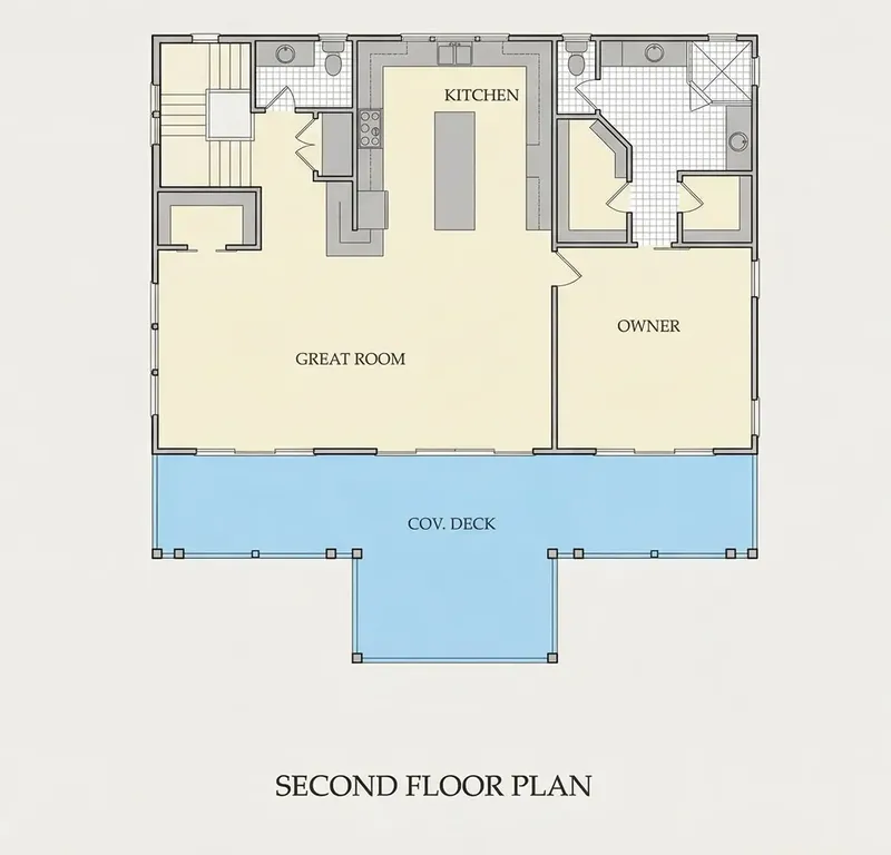 Second Floor 26 – 2-Story House Plan 2966 ft², 4 Beds — 10386R