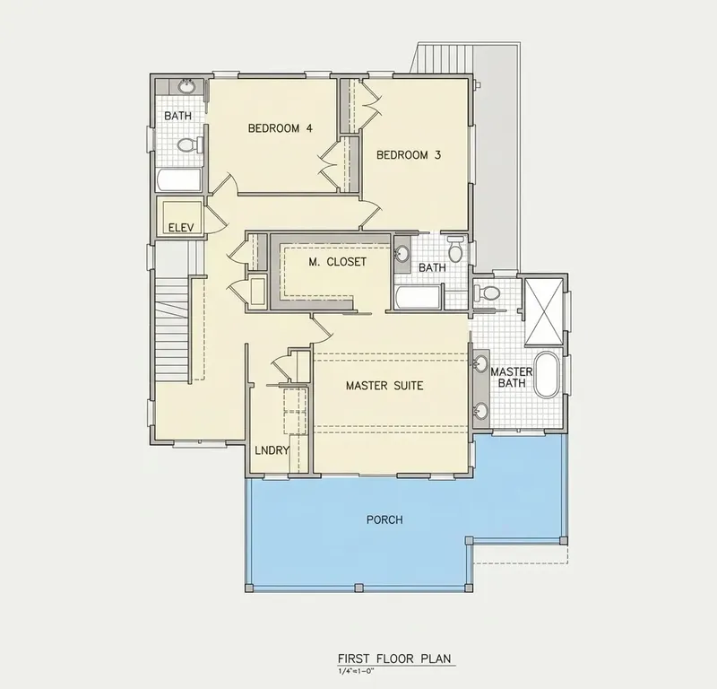 Main Floor 10 – 3-Story House Plan 3315 ft², 4 Beds — 90946R