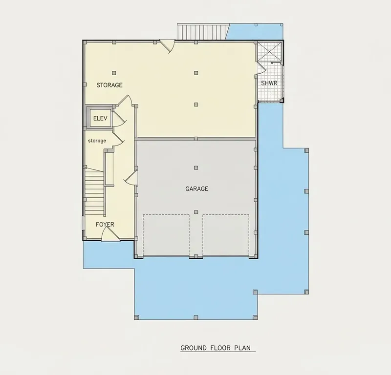 Basement 9 – 3-Story House Plan 3315 ft², 4 Beds — 90946R