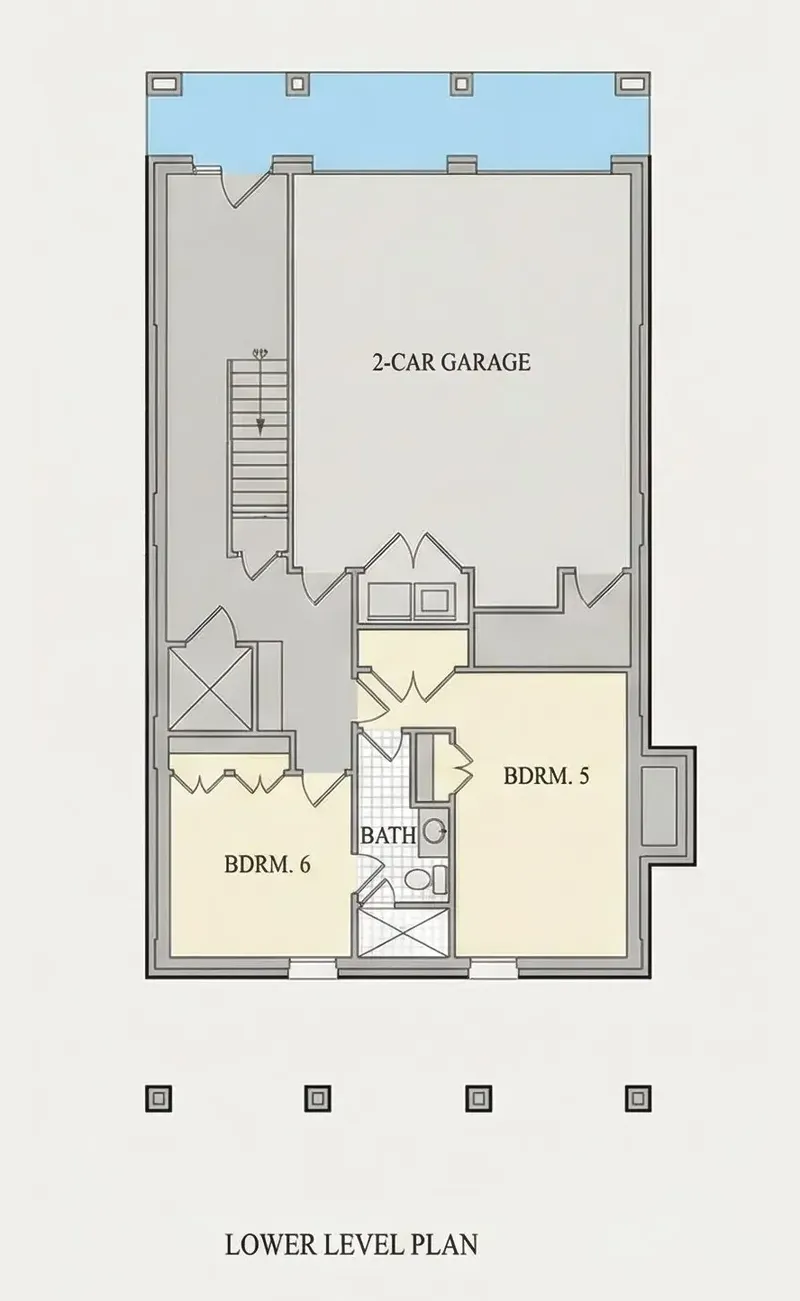 Basement 10 – 3-Story House Plan 3877 ft², 6 Beds — 57962R
