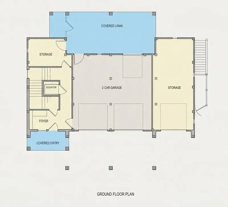 Basement 9 – 3-Story House Plan 3464 ft², 5 Beds — 63179R