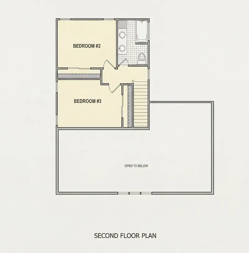 Second Floor 7 – 1.5-Story House Plan 1744 ft², 3 Beds — 92980R
