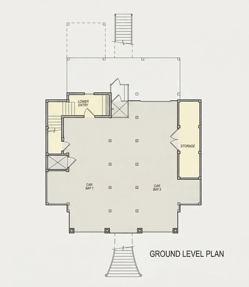 Basement 8 – 3-Story House Plan 2877 ft², 3 Beds — 73259R