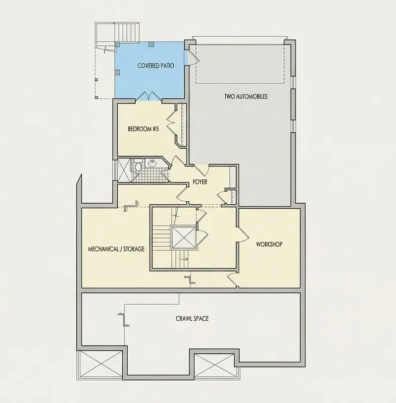 Basement 18 – 2-Story House Plan 5705 ft², 5 Beds — 26217R