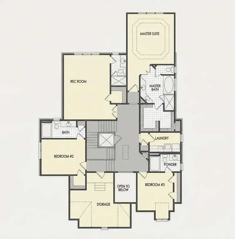 Second Floor 20 – 2-Story House Plan 5705 ft², 5 Beds — 26217R