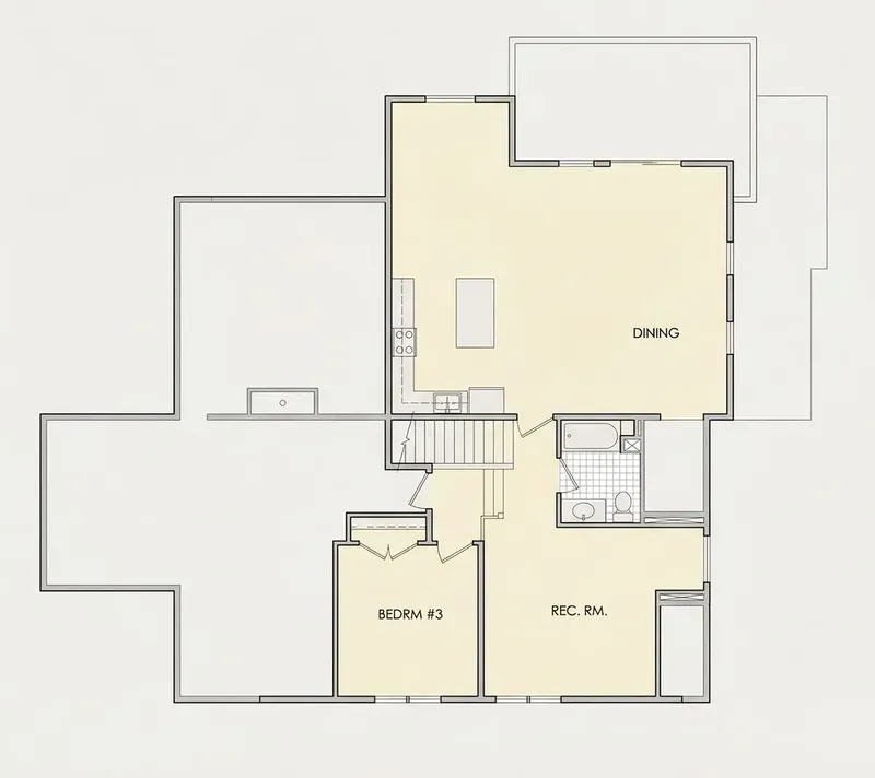 Second Floor 29 – 1.5-Story House Plan 2663 ft², 3 Beds — 94736R
