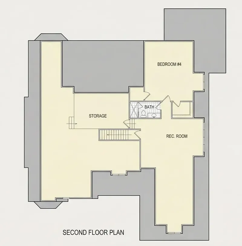 Second Floor 10 – 1.5-Story House Plan 7515 ft², 6 Beds — 84878R