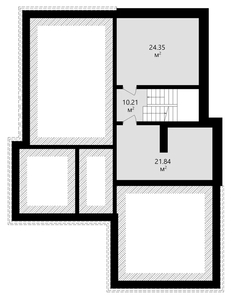 Basement 11 – 2-Story House Plan 2884 ft², 5 Beds — 20434C