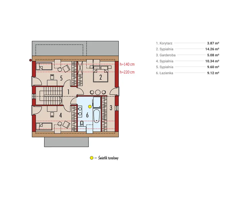 Second Floor 1 – European Barn Style House Plan with 3 Beds